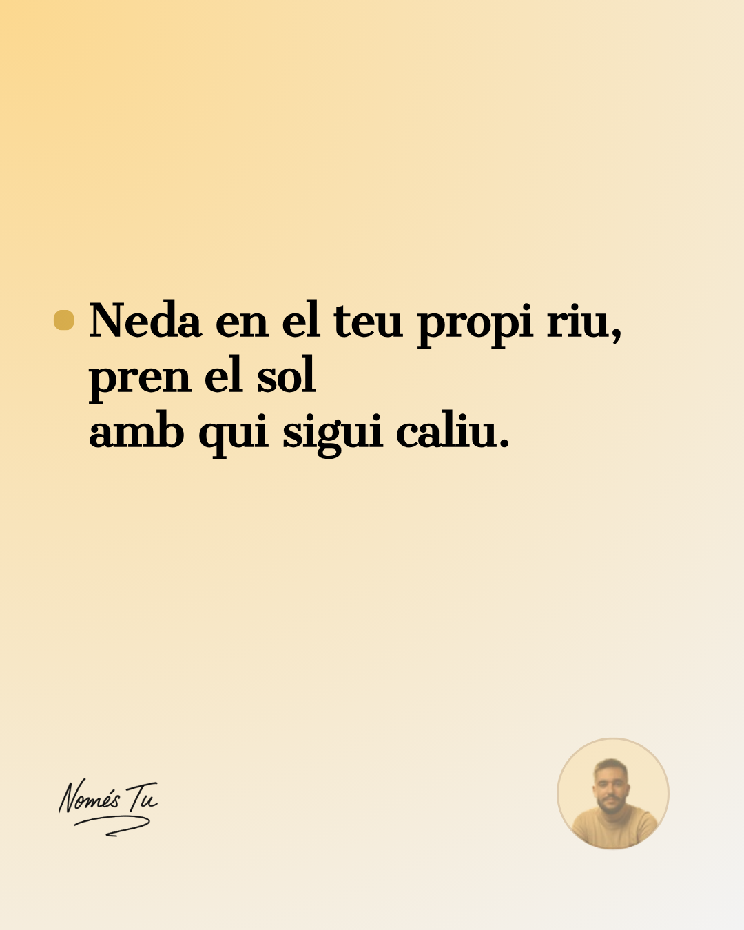 Neda en el teu propi riu